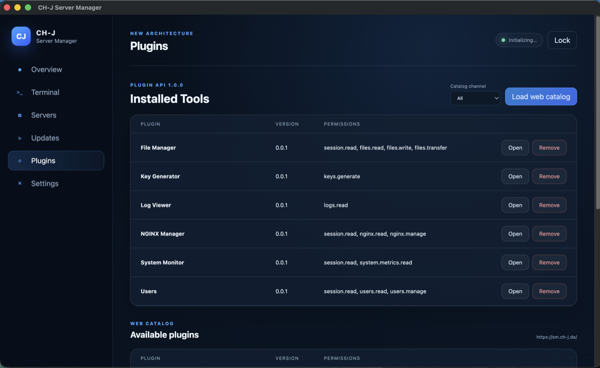 Installed plugins