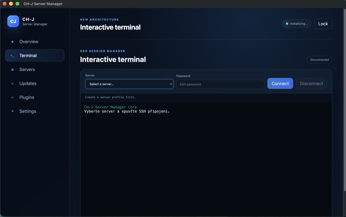 Interactive SSH terminal